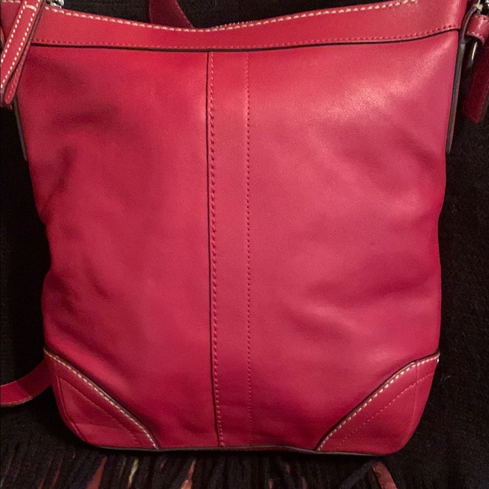 Coach Red Crossbody leather handbag